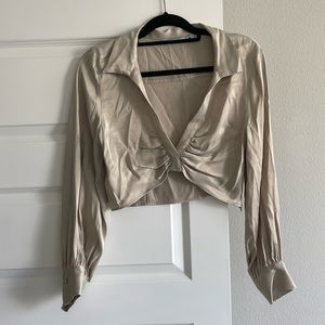 Zara satin blouse
